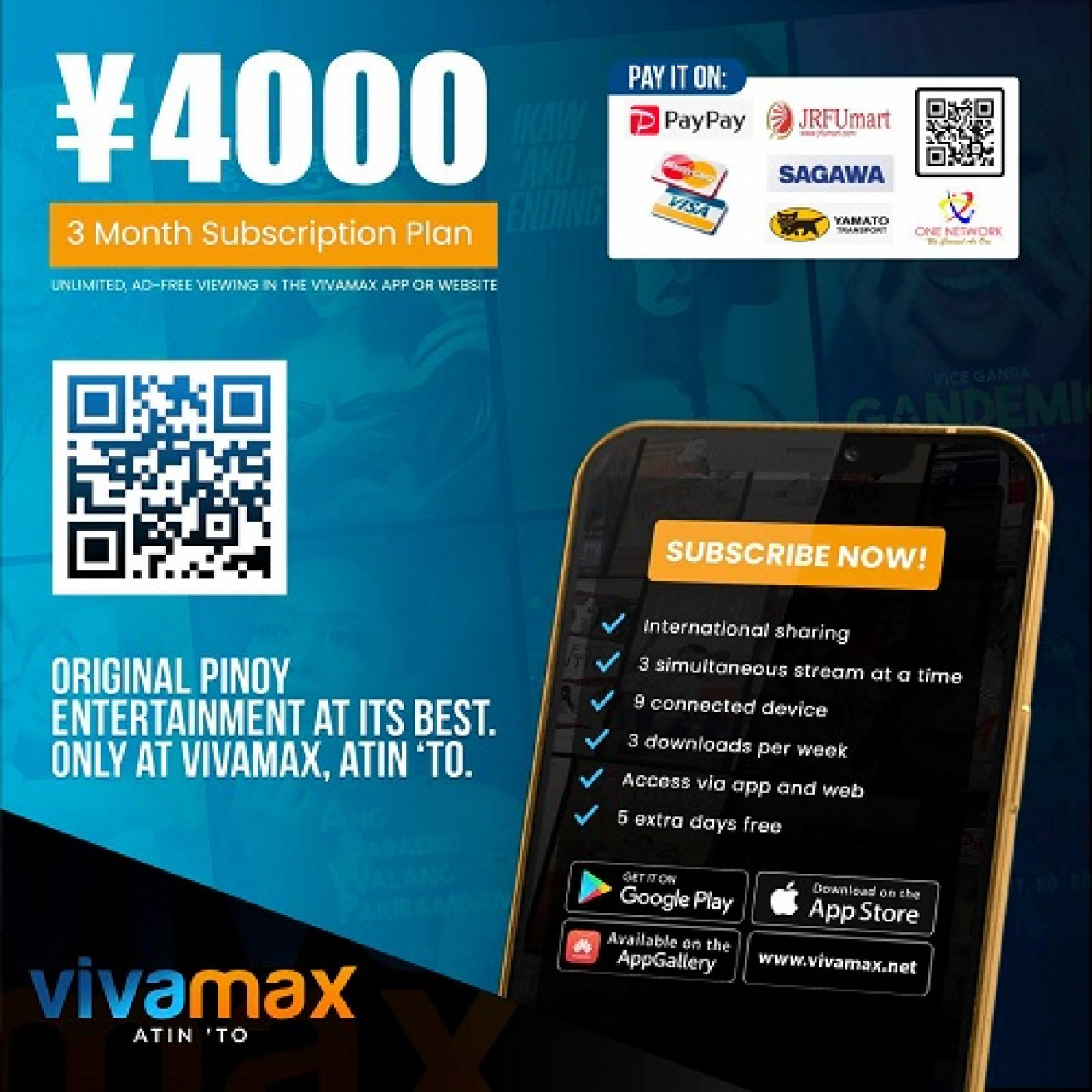 Vivamax Japan 3 Months Subscription Plan (Coupon)