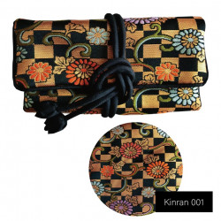携帯用ジュエリー ポーチ（金襴）/Travel jewelry roll pouch < Kinran > Kinran001