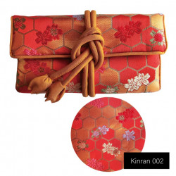 携帯用ジュエリー ポーチ（金襴）/Travel jewelry roll pouch < Kinran > Kinran002