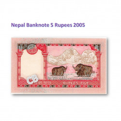 5 ルピー ネパール　未使用　紙幣　札 2005年 / 5 Rupees Nepal Banknote cbj-n-10759 2005 UNC