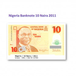 10 ナイラ ナイジェリア　未使用　紙幣　札 2011年 / 10 Naira Nigeria Banknote cbj-n-10784 2011 UNC