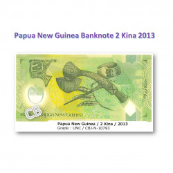 2 キナ パプアニューギニア　未使用　紙幣　札　2013年 / 2 Kina Papua New Guinea Banknote cbj-n-10793 2013 UNC
