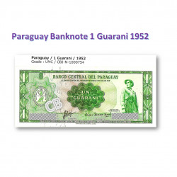 1 グアラニ パラグアイ　未使用　紙幣　札 1952年 / 1 Guarani Paraguay Banknote cbj-n-1000754 1952 UNC