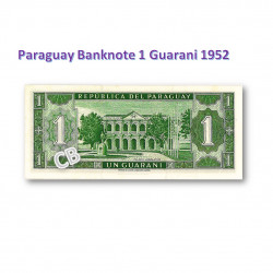 1 グアラニ パラグアイ　未使用　紙幣　札 1952年 / 1 Guarani Paraguay Banknote cbj-n-1000754 1952 UNC
