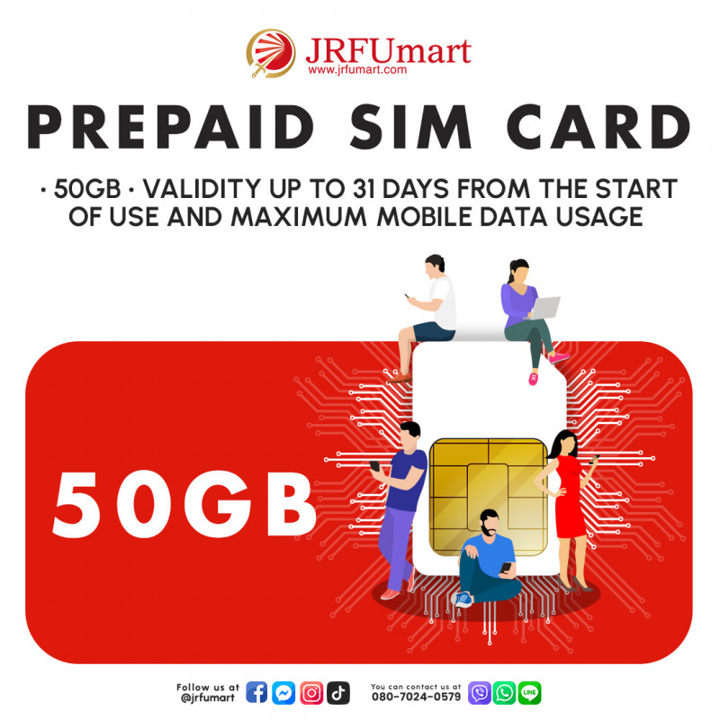 PREPAID SIM CARD 50GB 31Days