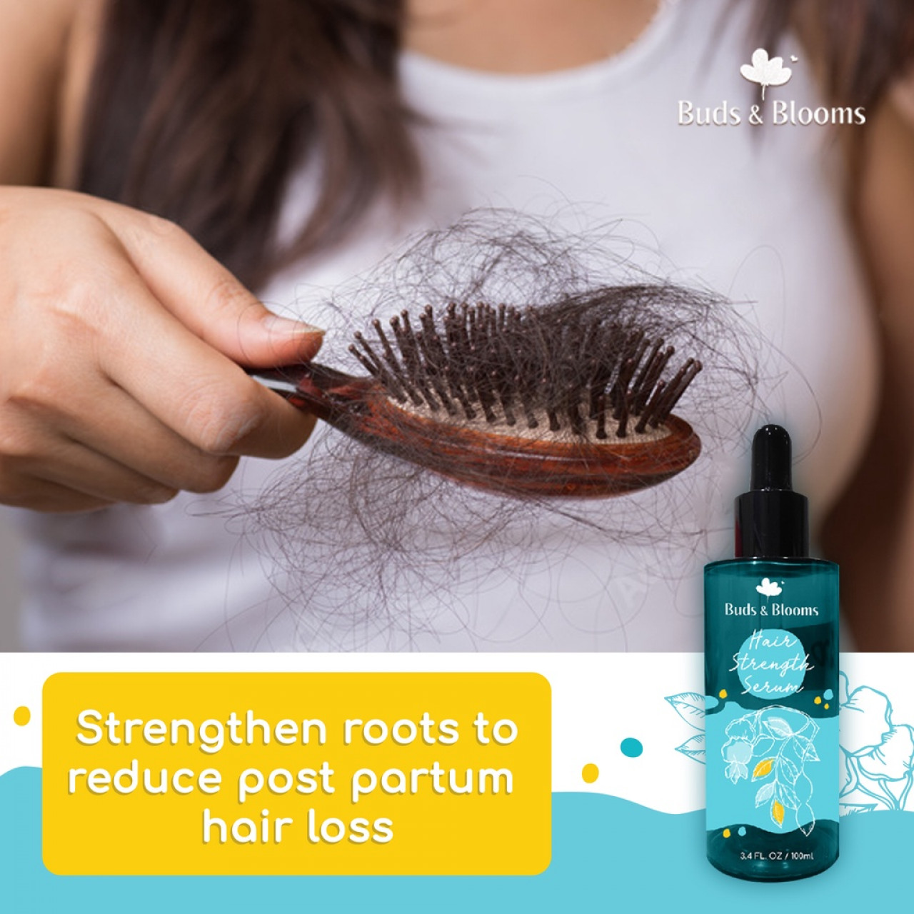 Buds & Blooms Hair Strength Serum for Post Partum Hairfall Hairloss