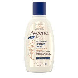 Aveeno Baby Soothing Relief Creamy Wash For Newborn Baby, Sensitive Skin, Eczema 236ml