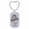 Heart Keychain  - Japanese Souvenir Gift keyholder with embossed the Rising Sun, Mt. Fuji, Japan and the famous slogan, "Together We Win!"  1 Pack | 10 Pieces