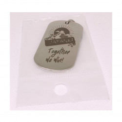 Heart Keychain  - Japanese Souvenir Gift keyholder with embossed the Rising Sun, Mt. Fuji, Japan and the famous slogan, "Together We Win!"  1 Pack | 10 Pieces