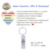 Circle Ring & Rectangular Body Keychain - Japanese Souvenir Gift keyholder with embossed the Rising Sun, Mt. Fuji, Japan and the famous slogan, "Together We Win!" 1 Pack | 10 Pieces