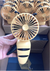 Honey Bee Fun Fan Portable/Handheld/Small Pocket No Need for Batteries (Color: Yellow) 1box |12 pcs
