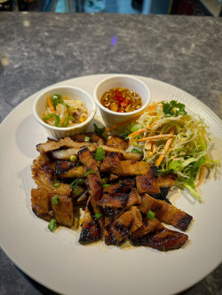 Grilled pork belly with Rice