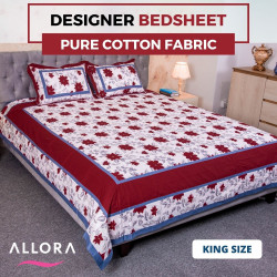 Maroon White Designer Panel Sheet - allora_40