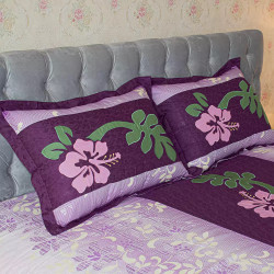 Purple Applique Bedsheet - allora_37