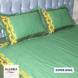Green Applique Bedsheet - allora_36