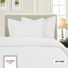 Solid White Stripe Bedsheet - allora_30