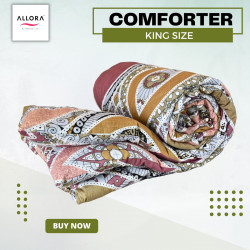 Olive Brown Print Comforter - allora_62