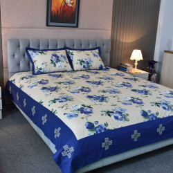 Blue Embroidery Bedsheet - allora_14