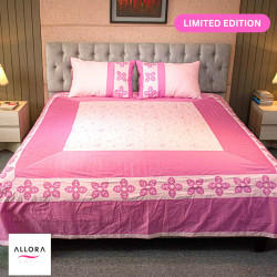 Pink Applique Bedsheet - allora_13