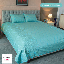 Pastel Blue Embroidery Bedsheet - allora_12