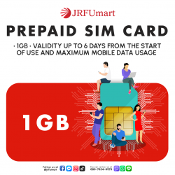 PREPAID SIM CARD 1GB 6Days