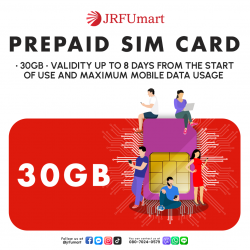 PREPAID SIM CARD 30GB 8Days