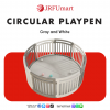 Circular Playpen Gray and White