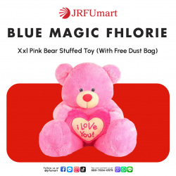 Blue Magic Fhlorie Xxl Pink Bear Stuffed Toy (With Free Dust Bag)