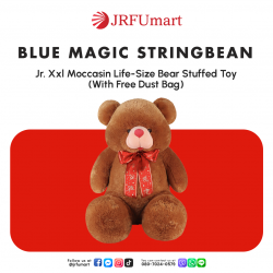 Blue Magic Stringbean, Jr. Xxl Moccasin Life-Size Bear Stuffed Toy (With Free Dust Bag)