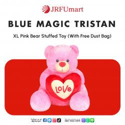 Blue Magic Tristan XL Pink Bear Stuffed Toy (With Free Dust Bag)