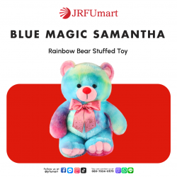 Blue Magic Samantha Rainbow Bear Stuffed Toy