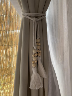 Macrame curtain ties