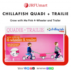 Chillafish Quadi + Trailie Grow with Me Pink 4-Wheeler and Trailer 1