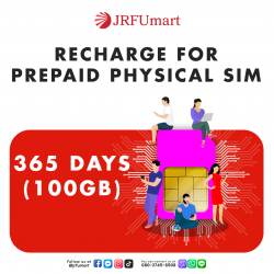 Recharge 100GB 365days：Prepaid physical SIM only