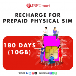 Recharge 10GB180days：Prepaid physical SIM only