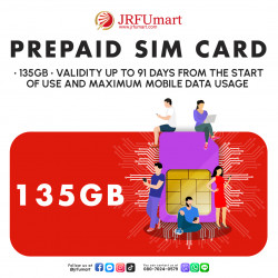 【Limited-time sale Until Dec.25 !!!】 PREPAID SIM CARD 135GB 91Days