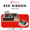 Red Ribbon Rainbow Cake