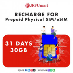 Recharge 30GB31days：Prepaid physical SIM/eSIM