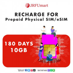 Recharge 10GB180days：Prepaid physical SIM/eSIM